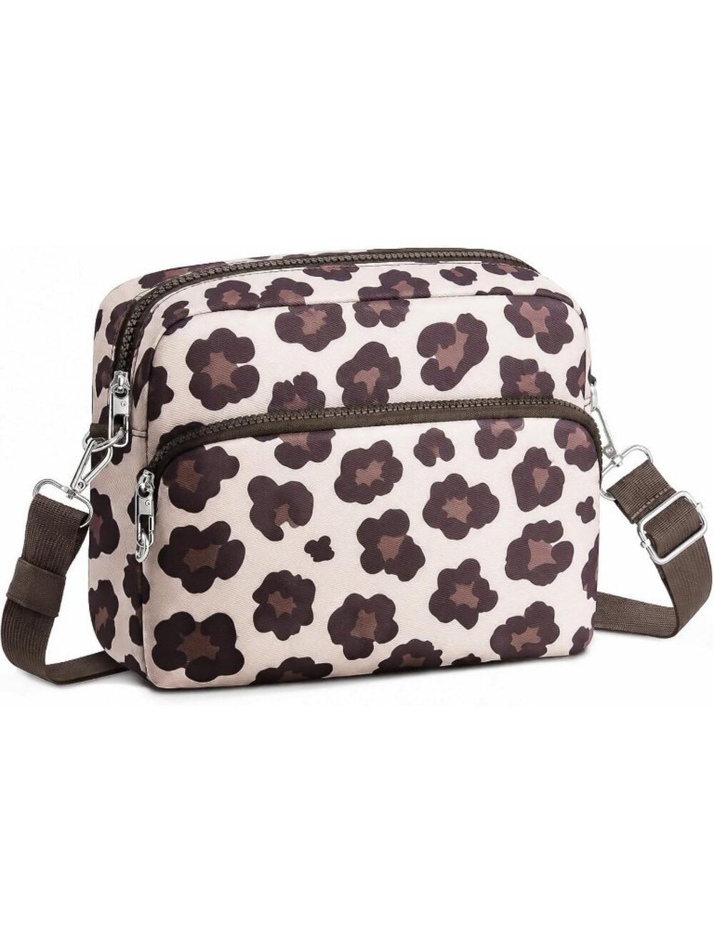 Unisex Leopard Classic Design For Trip Travel Zipper Imported Crossbody Bags